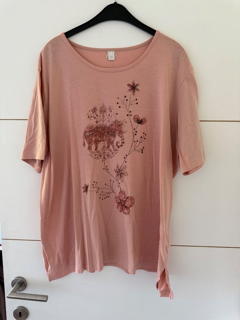 T-shirt rose à motifs, Vêtements | Femmes, T-shirts, Manches courtes, Taille 46/48 (XL) ou plus grande, Enlèvement ou Envoi, Rose