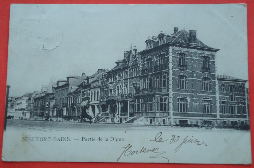 Nieuwpoort - Bad - Nieuport - Bains Partie de la Digue, Ophalen of Verzenden, Voor 1920, Gelopen, West-Vlaanderen