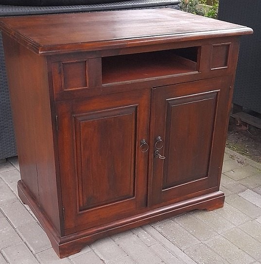 Vintage halkastje in tropisch hout, Ophalen
