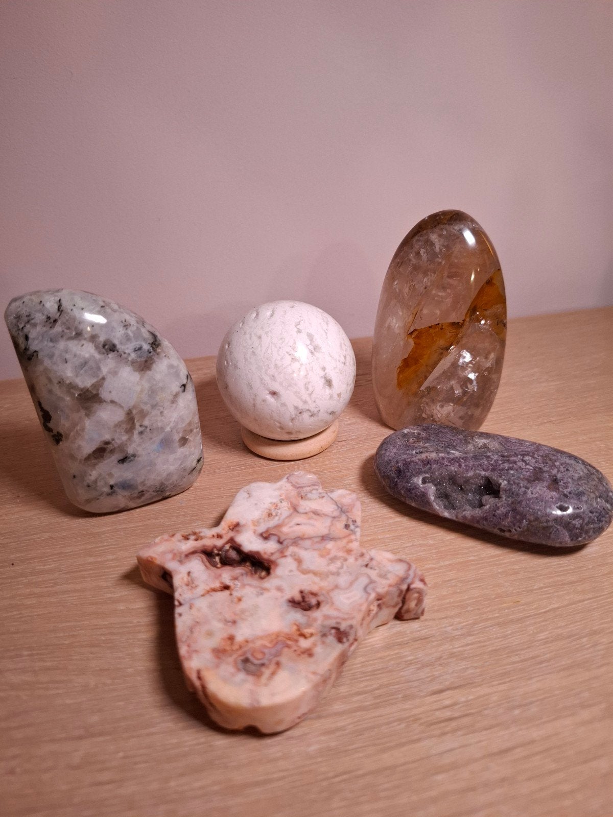Prachtige Edelstenen- & Mineralenset – 5 Stuks, Ophalen of Verzenden, Mineraal