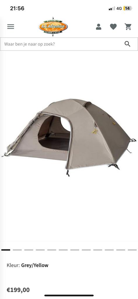 2 personen tent, Enlèvement, Neuf, Jusqu'à 2