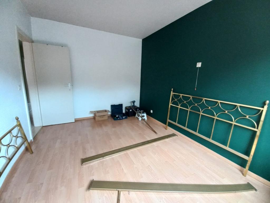 retro bed met gouden metalen frame, Ophalen, Gebruikt, Overige kleuren, Tweepersoons