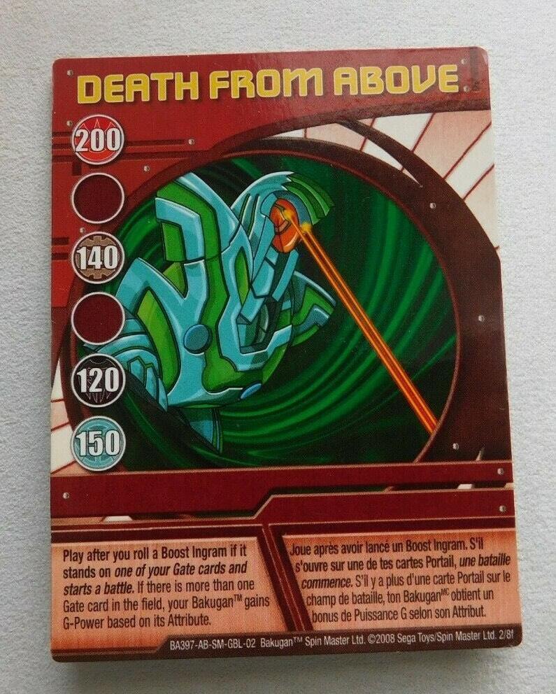 Bakugan kaart Death From Above, Hobby en Vrije tijd, Ophalen of Verzenden