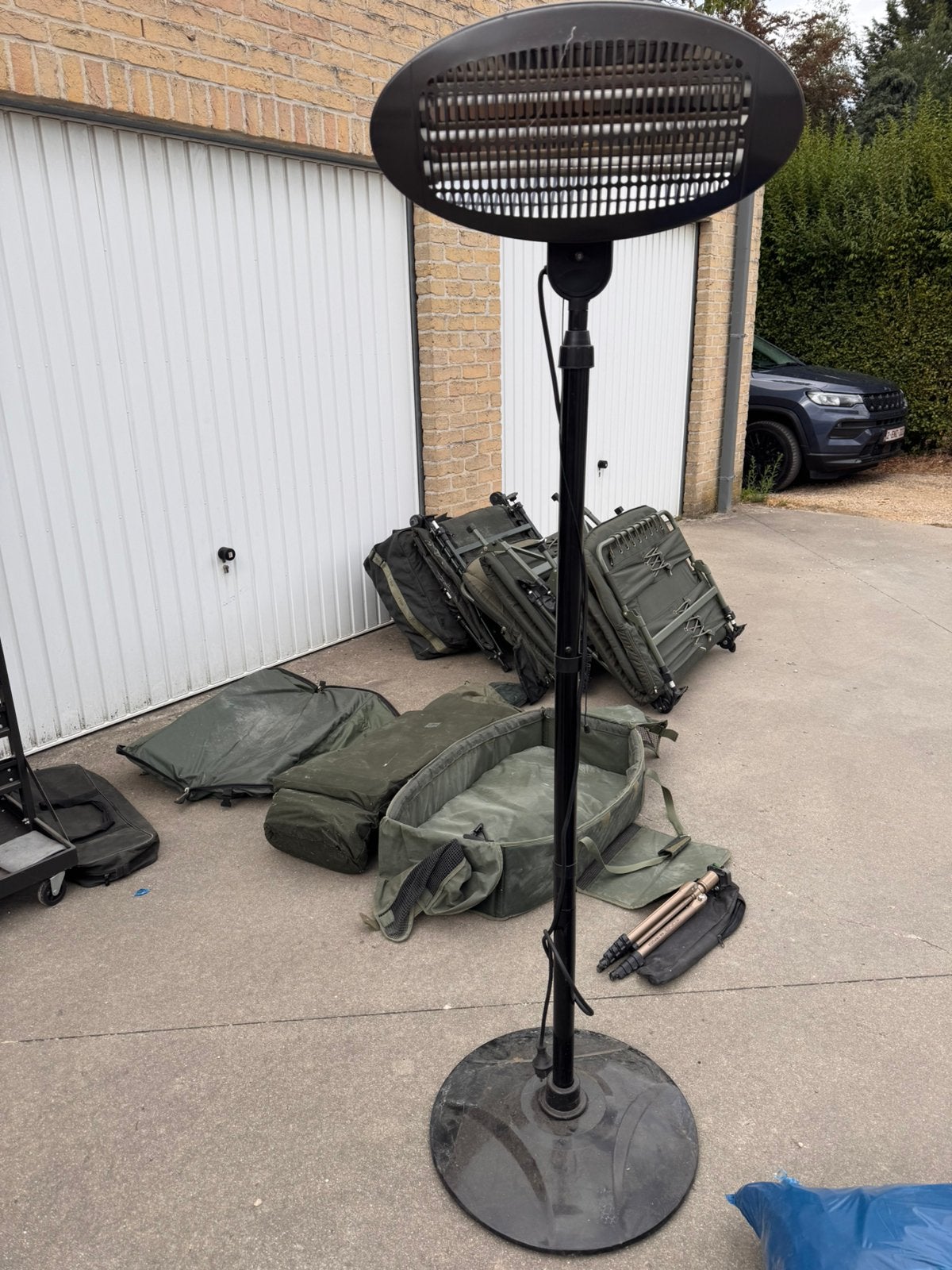 Goedwerkende terrasverwarmer, Tuin en Terras, Ophalen, Gebruikt, Elektrisch, Vloer