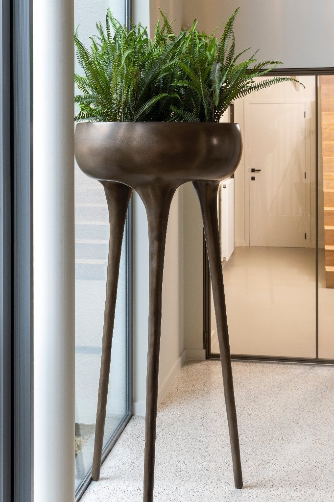 Vaas LEGS Brons POLDR DESIGN met Monstera kunstplanten -50%, Neuf, Fait main, Autres couleurs, 164 cm