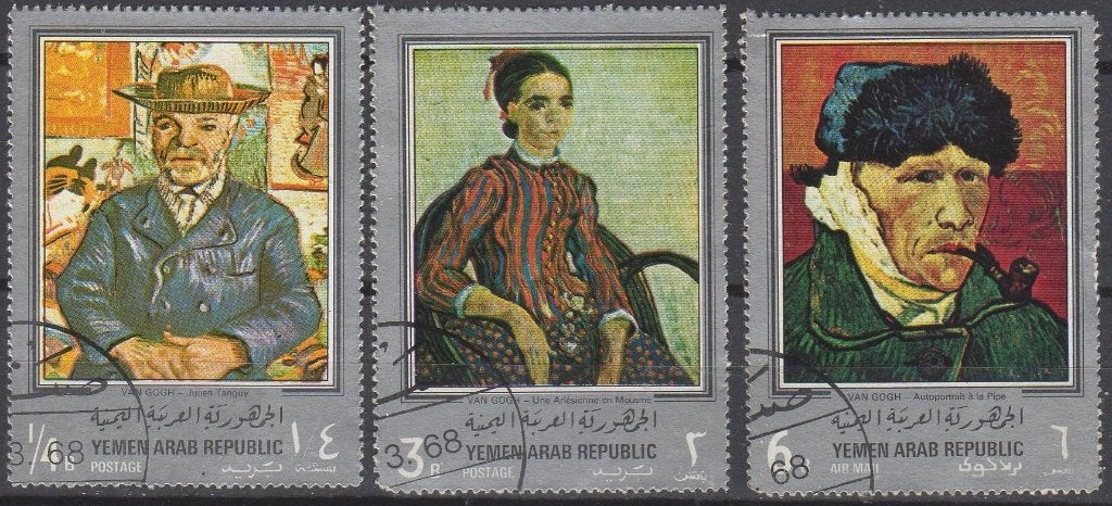 Yemen Arab Republic - Schilderijen van Van Gogh - 1968, Verzenden, Gestempeld