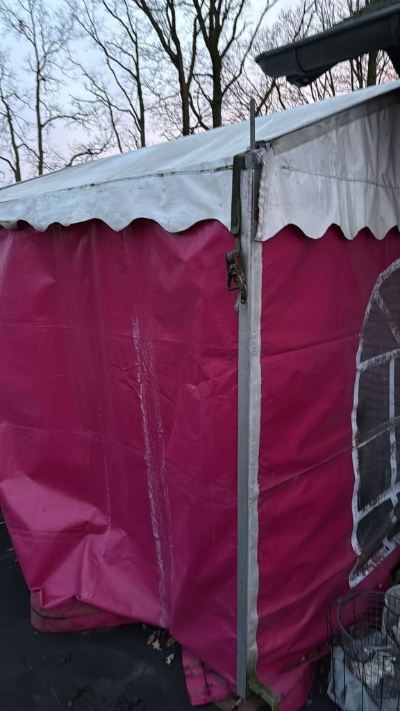 aluminium tent, Ophalen, Gebruikt