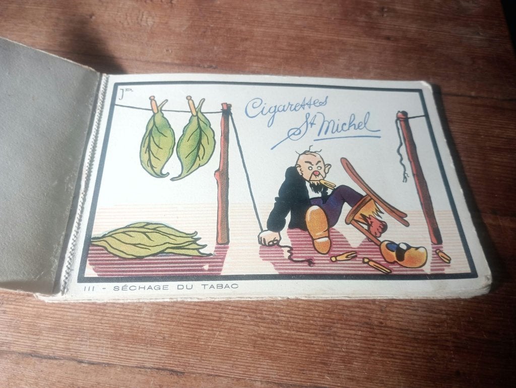Tabac livret de cartes postales Cigarettes St-Michel, Enlèvement ou Envoi, Comme neuf, Autres types