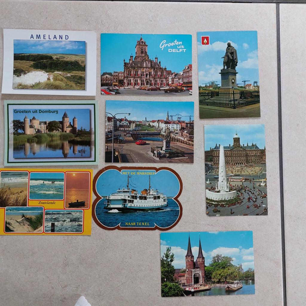 9 gelopen postkaarten Nederland, Ophalen of Verzenden