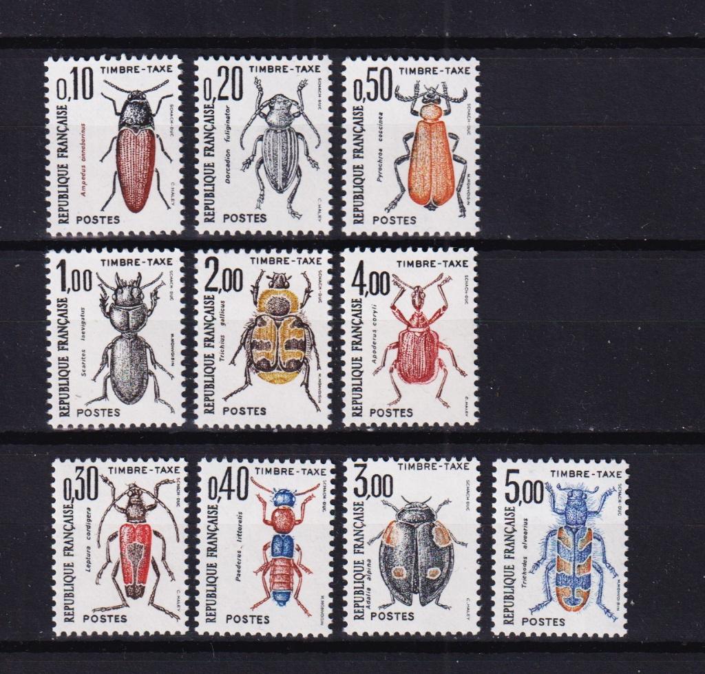 La France Timbres Taxe 1982-1983 YT103-112 **, Envoi, Non oblitéré