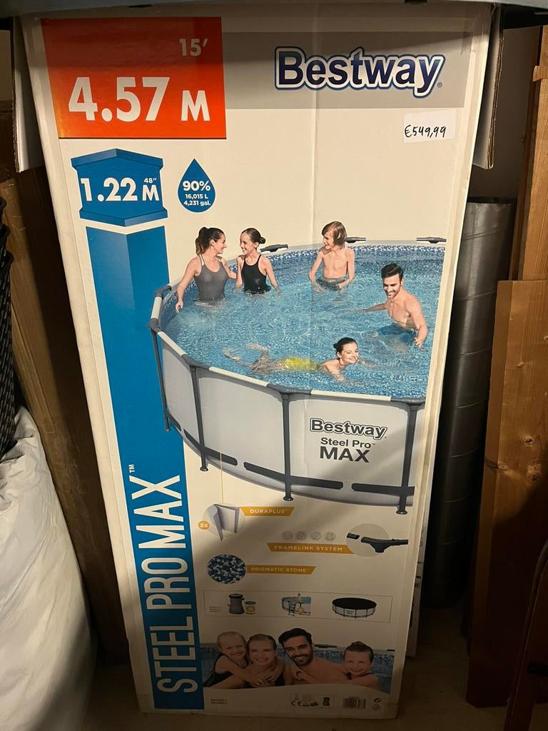 Bestway steel pro max NIEUW, Neuf, 300 cm ou plus, Rond, Enlèvement