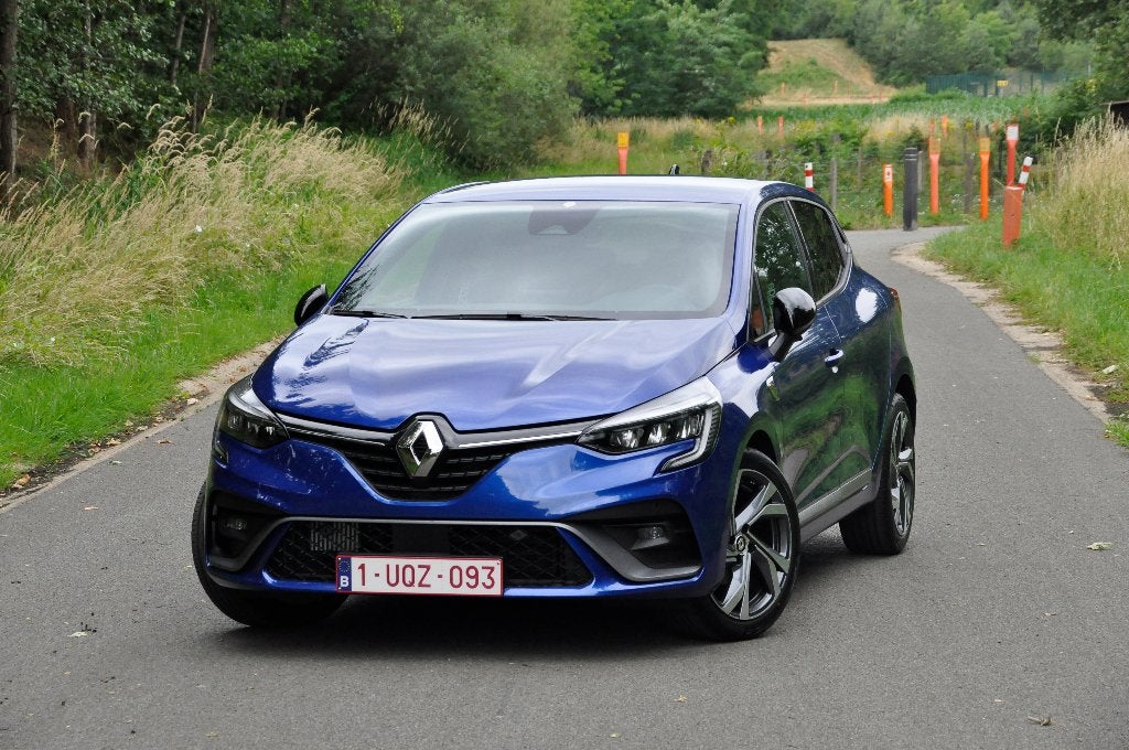Renault Clio RS-Line (22688 km) 06/2023, Auto's, Voorwielaandrijving, Blauw, Leder en Stof, 5 deurs
