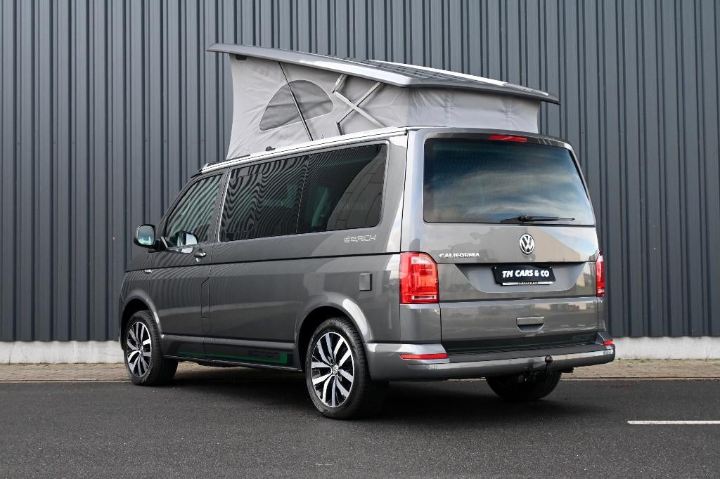 Vw T6 California Beach 205Pk-DSG-7zit-4slaap-webasto, ACC,Tr, Caravans en Kamperen, Mobilhomes, Automaat, Diesel, 4 tot 5 meter