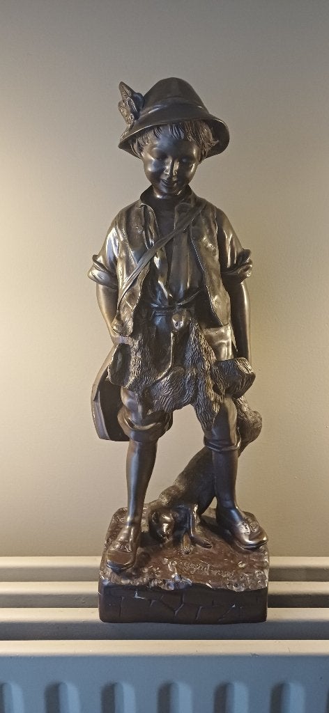 Bronzen beeld / Le Jeune Chasseur", Antiquités & Art, Antiquités | Bronze & Cuivre, Bronze, Enlèvement