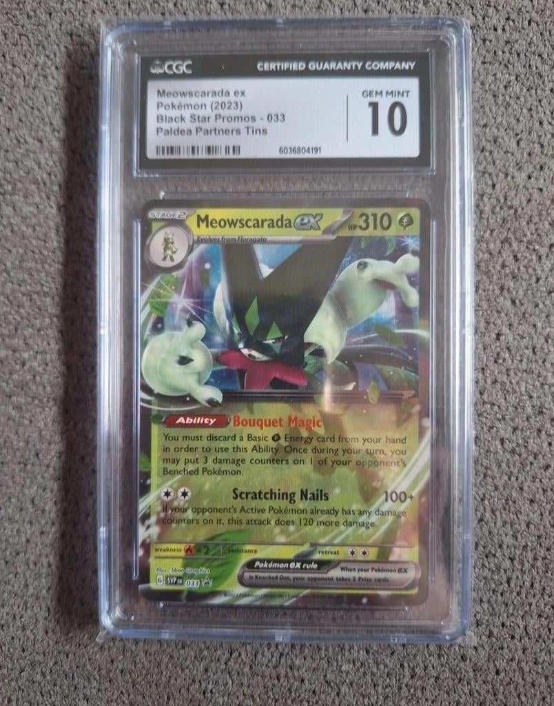 Meowscarada EX 033 CGC 10, Ophalen, Nieuw, Losse kaart, Foil