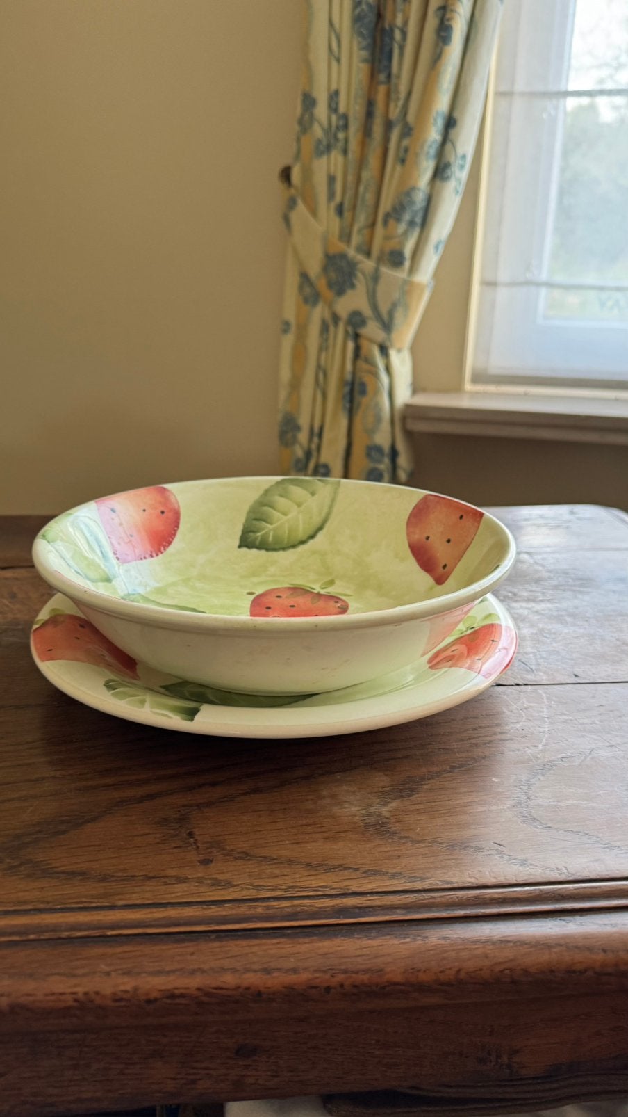Égouttoir à fruits/fraises en faïence avec le plat – offre?, Enlèvement