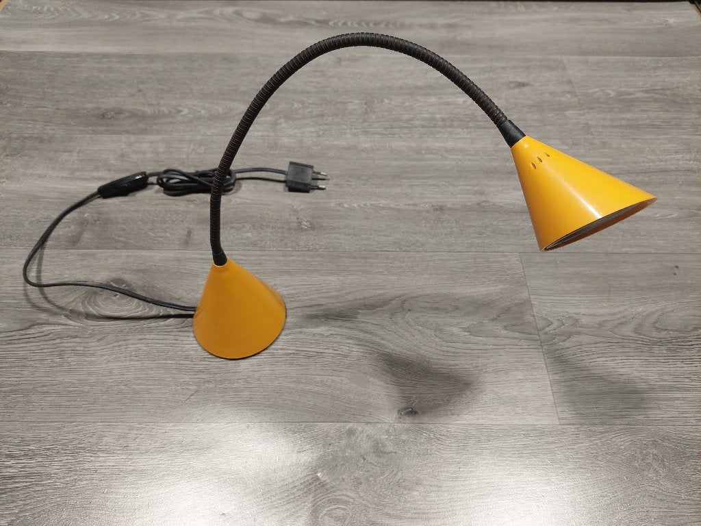 Egoluce Vintage Italiaanse bureaulamp art 2043 (oranje), Autres culots, Vintage, Enlèvement ou Envoi, Orange