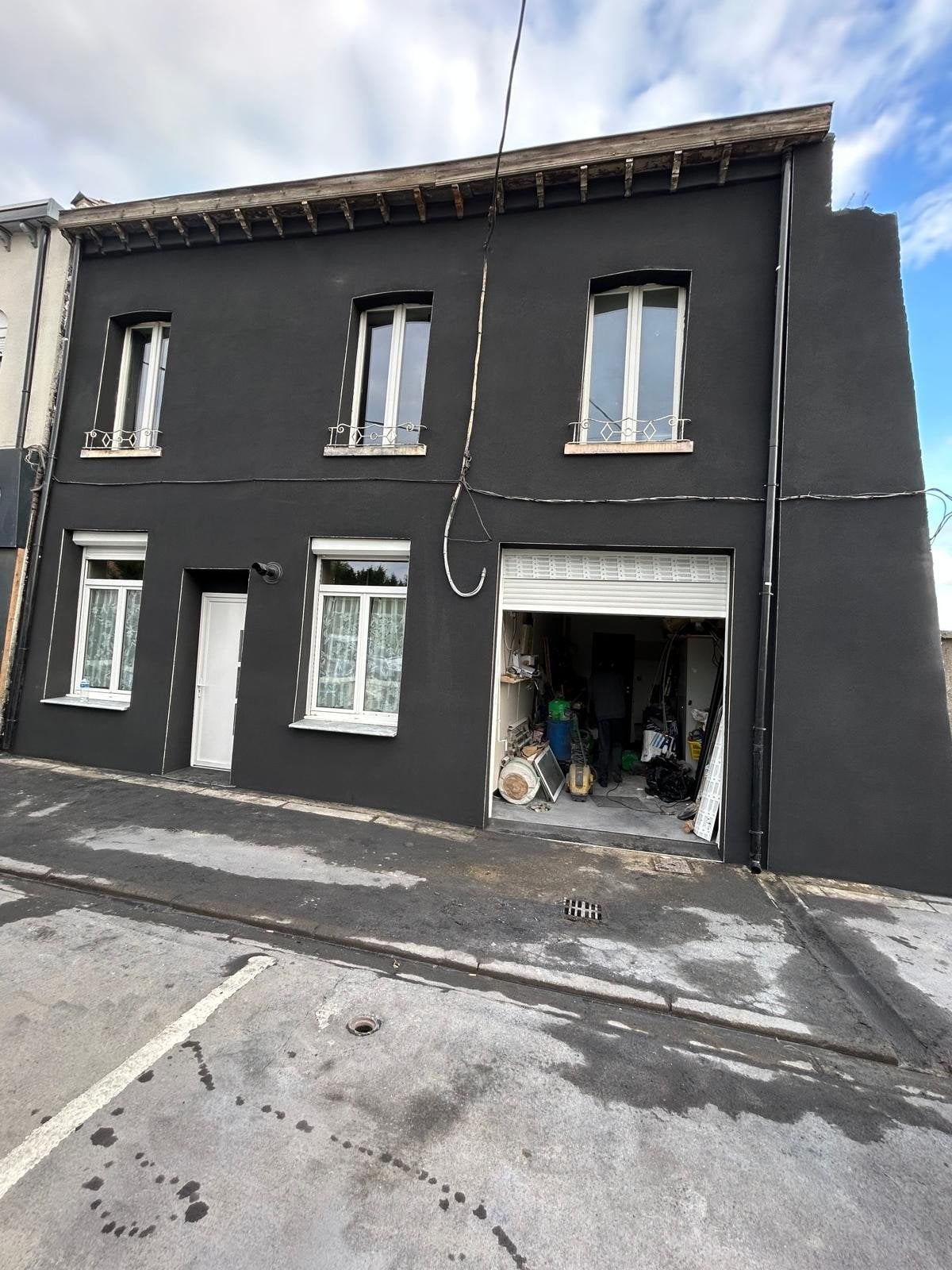 enduit facade l'extérieur crépi projeter