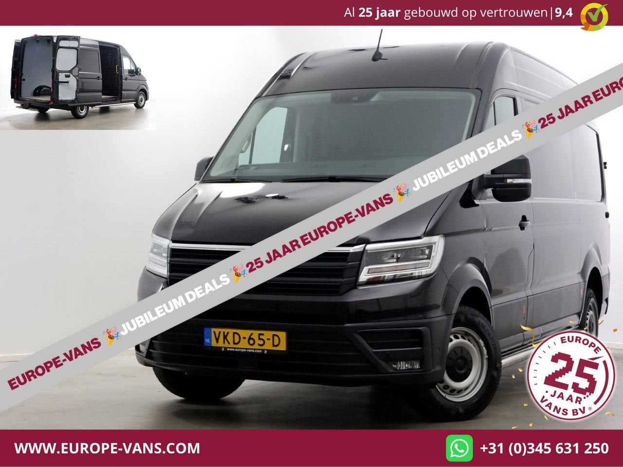 Volkswagen Crafter 35 2.0 TDI 177pk DSG-Automaat L3H3 (L2H2), Auto's, Automaat, Zwart, Bedrijf, Diesel