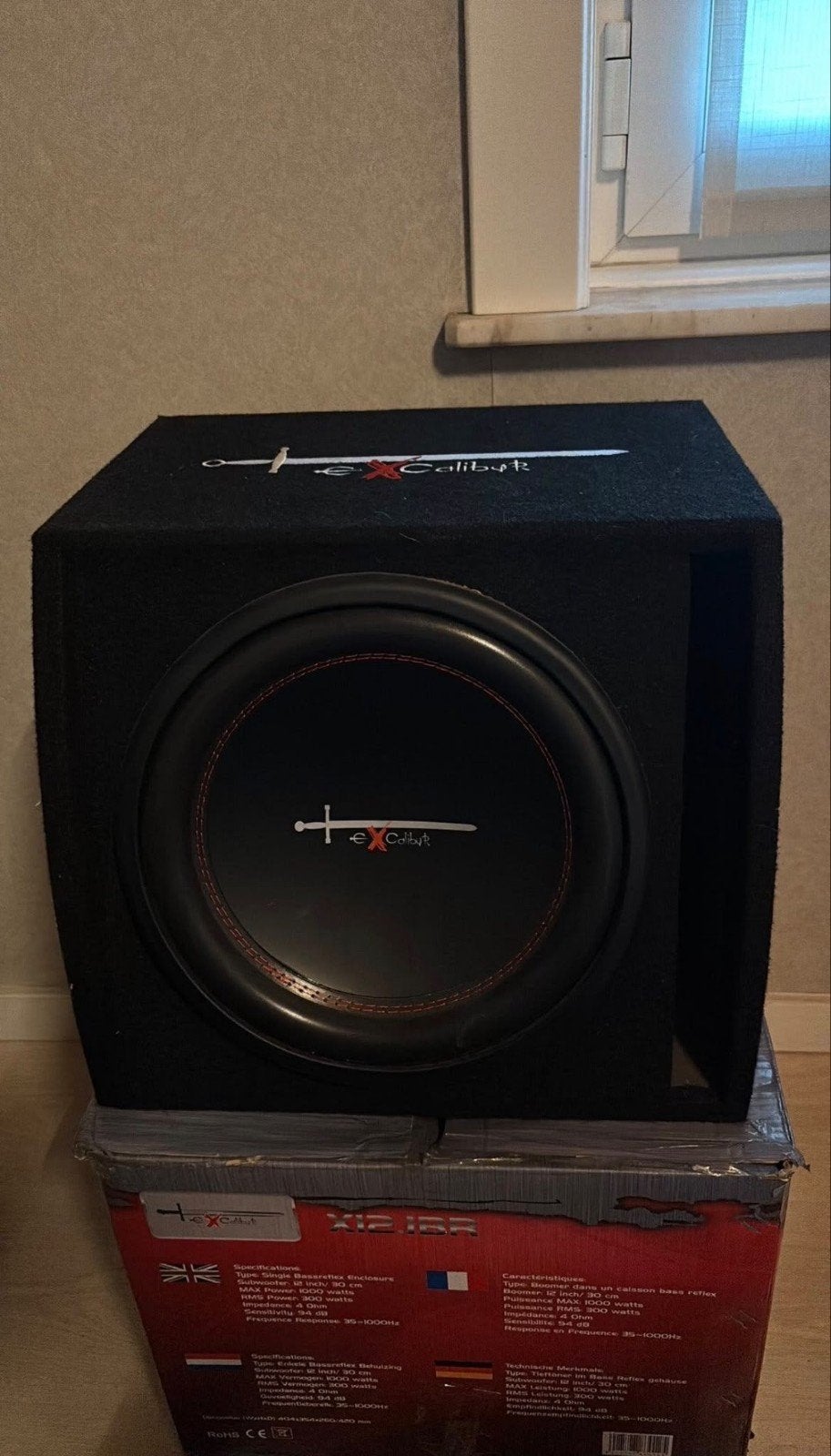 subwoofer en versterker, Enlèvement