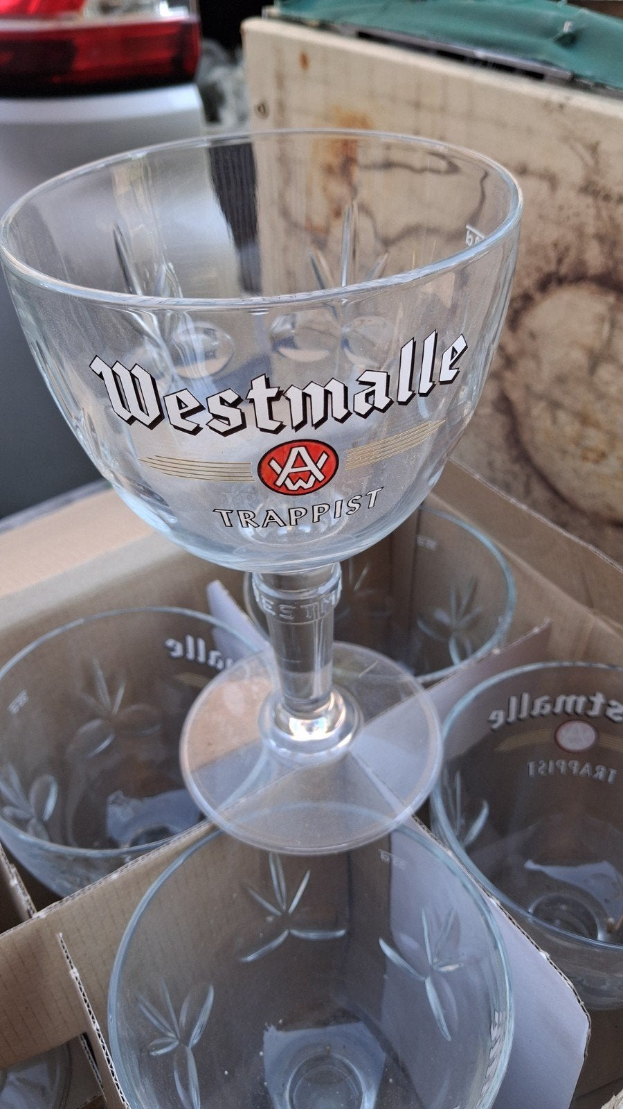 Verres, verres à bière, trappiste. Lunettes WESTMALLE, Collections, Enlèvement