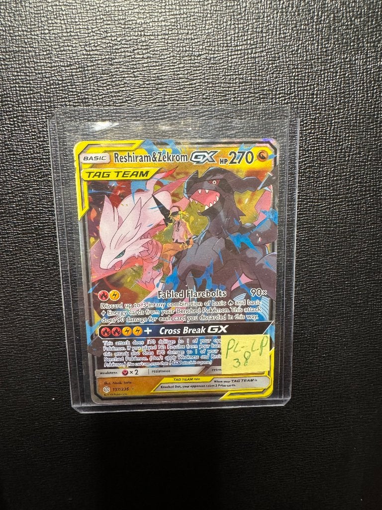 Reshiram zekrom tag team cosmic eclipse, Enlèvement ou Envoi, Utilisé, Cartes en vrac, Foil