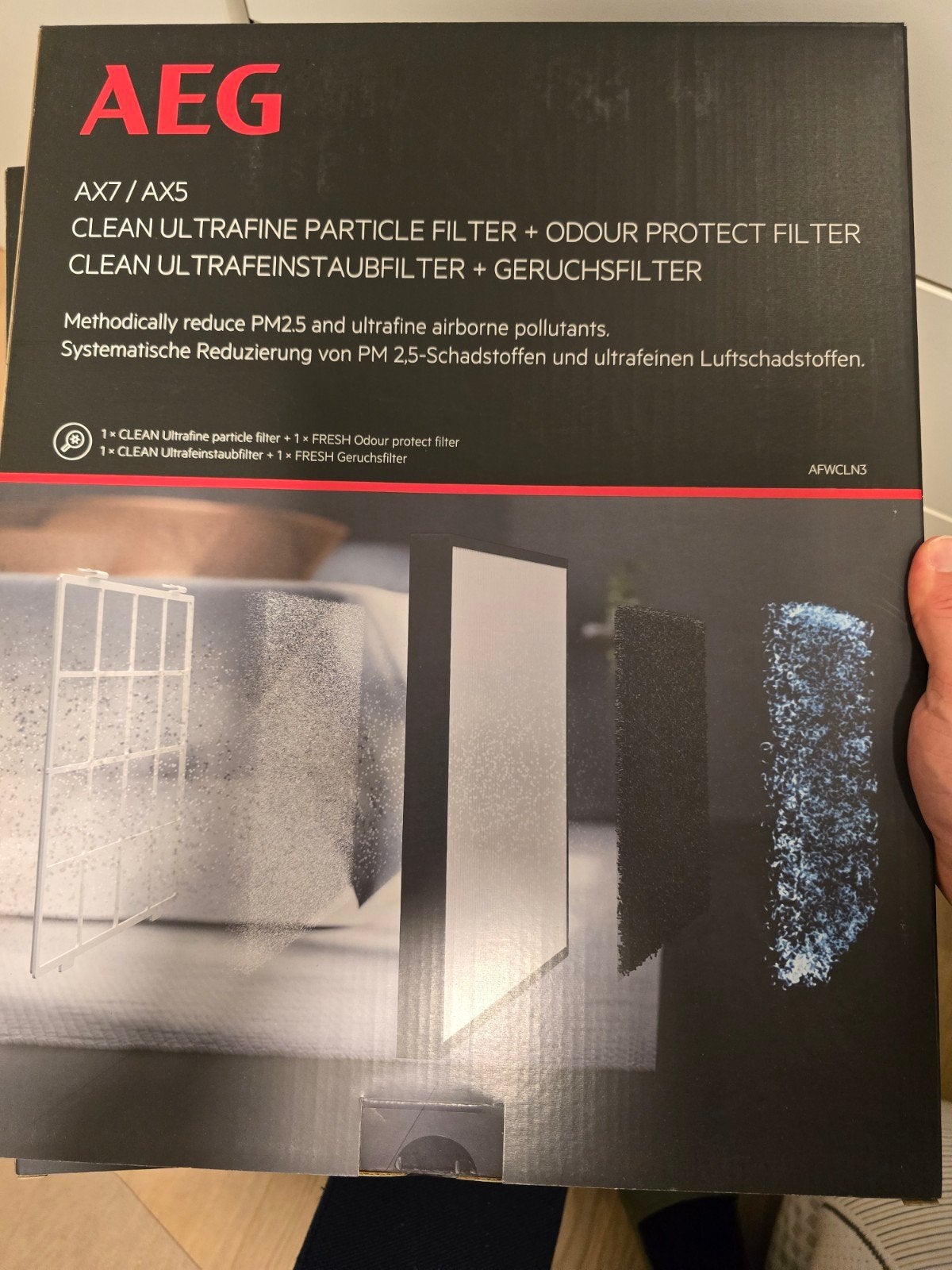 AEG AX5/AX7 Filterset (AFWCLN3) – Ultrafijnstoffilter + Geur, Ophalen, Nieuw