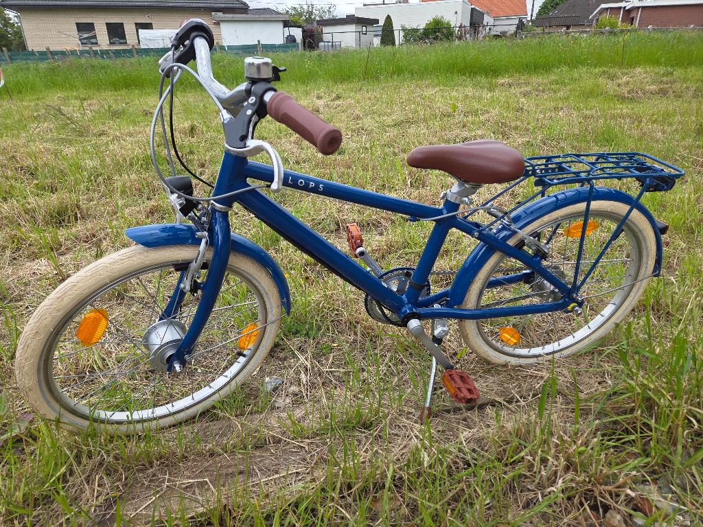 Kinderfiets 20 inch blauw Elops Hoprider 900 Decathlon, Ophalen, Gebruikt, Velgrem, Versnellingen