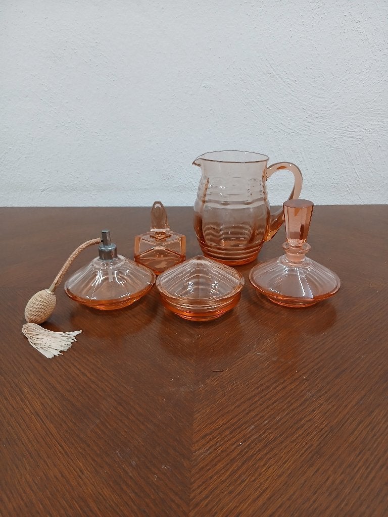 Prachtige 5-delige Art Deco Kaptafelset – Rosalin, Ophalen of Verzenden