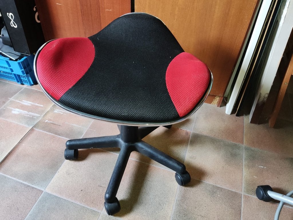 Tabouret de bureau, Rouge, Comme neuf, Enlèvement, Chaise de bureau