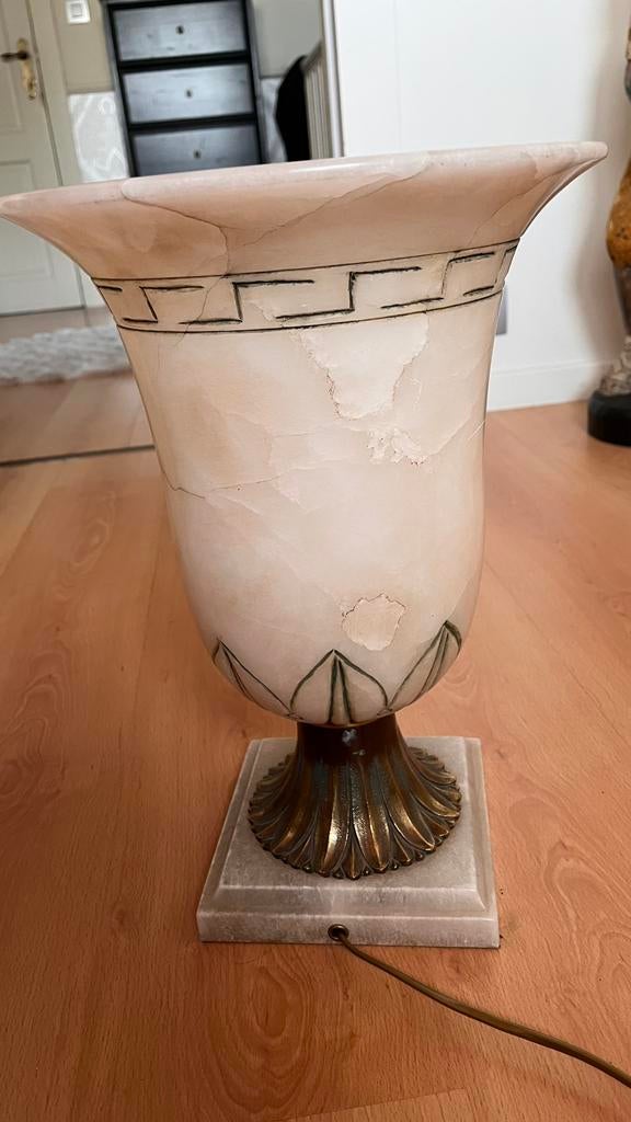 Set van 3 marmeren lampen, brons, Enlèvement