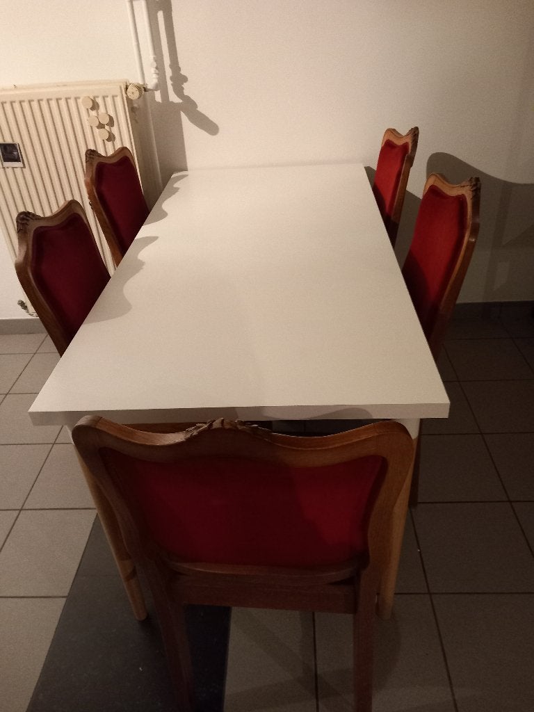 Witte tafel ikea, Huis en Inrichting, Ophalen, Gebruikt, 100 tot 150 cm, 50 tot 100 cm