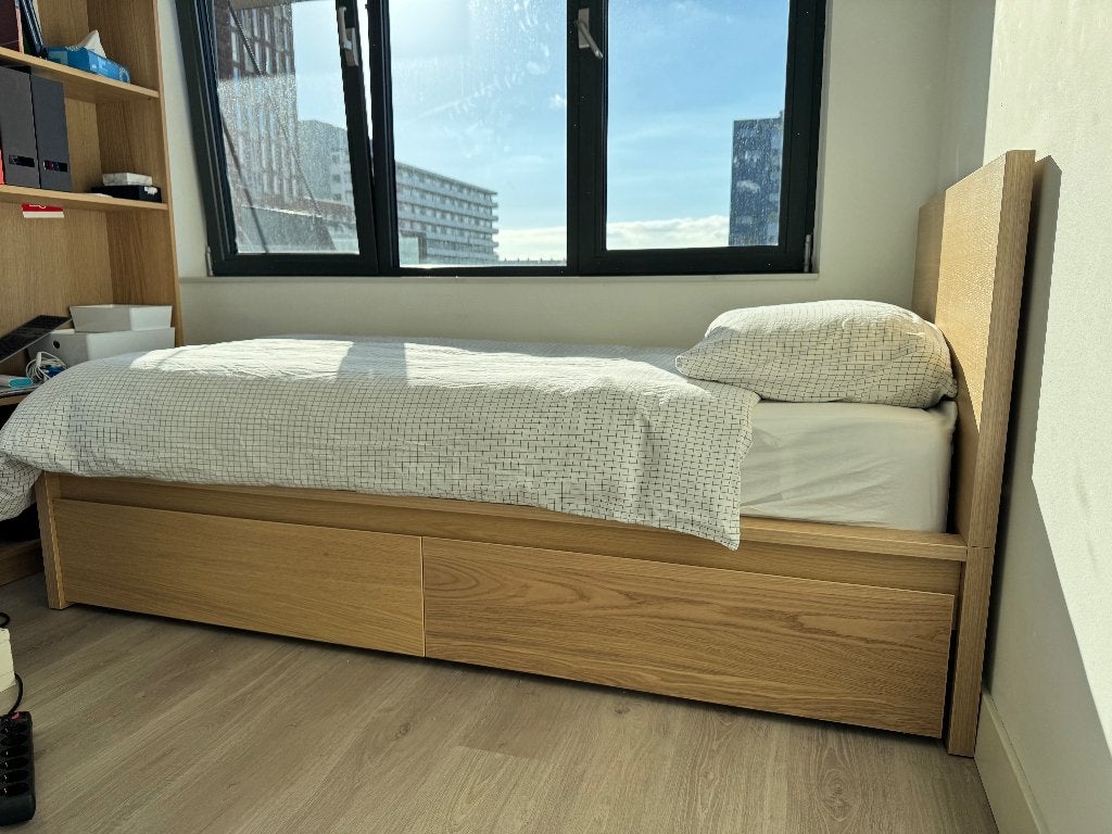 IKEA malm bed 90x200, inclusief lattenbodem, Huis en Inrichting, Slaapkamer | Bedden, Ophalen, Overige materialen, 90 cm, Eenpersoons