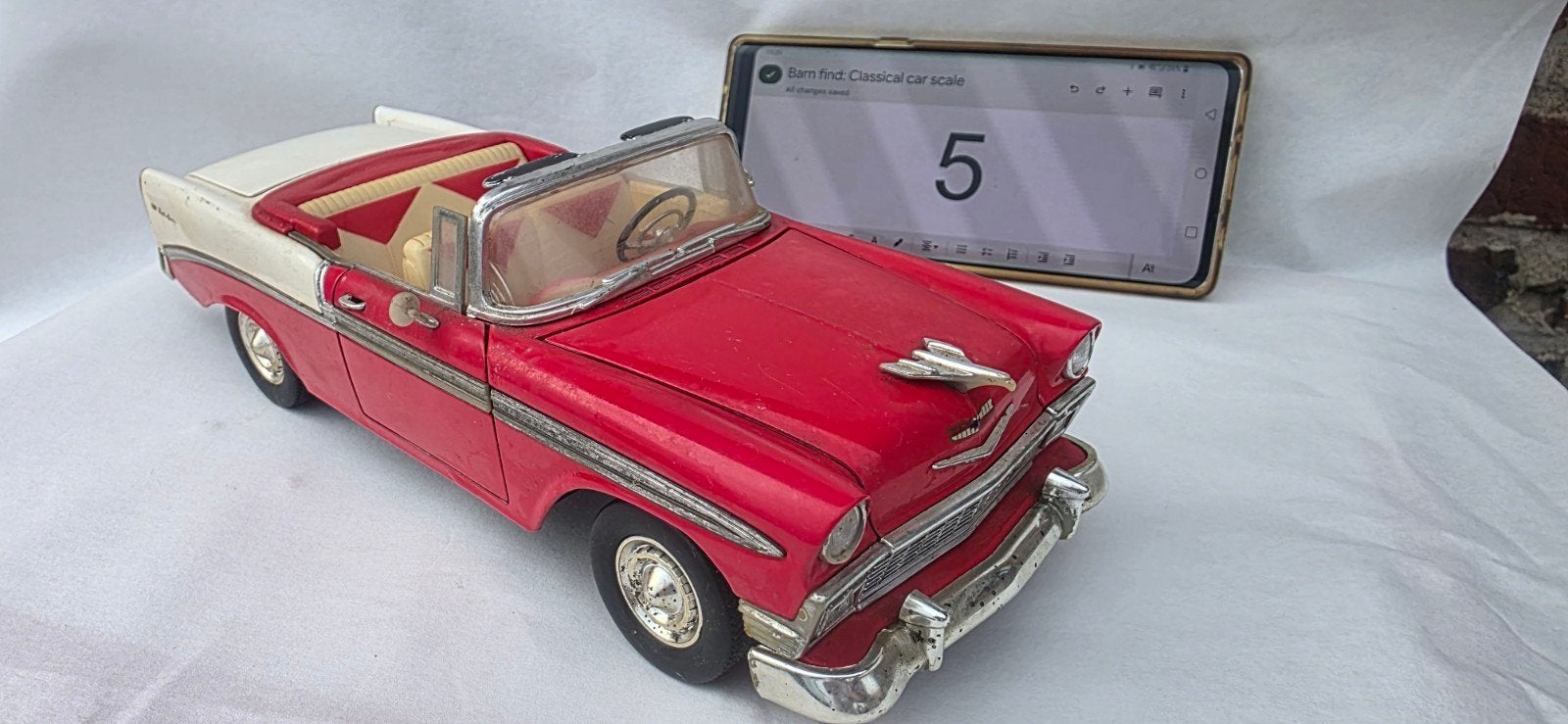 Numéro 5 — Chevrolet Bel Air Cabriolet 1956, Hobby & Loisirs créatifs, Voitures miniatures | 1:18, Enlèvement ou Envoi, Utilisé