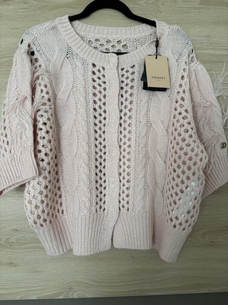Mt L. TWINSET damesgilet / trui KM ( nieuw), Vêtements | Femmes, Pulls & Gilets, Enlèvement ou Envoi, Neuf, Taille 42/44 (L), Rose