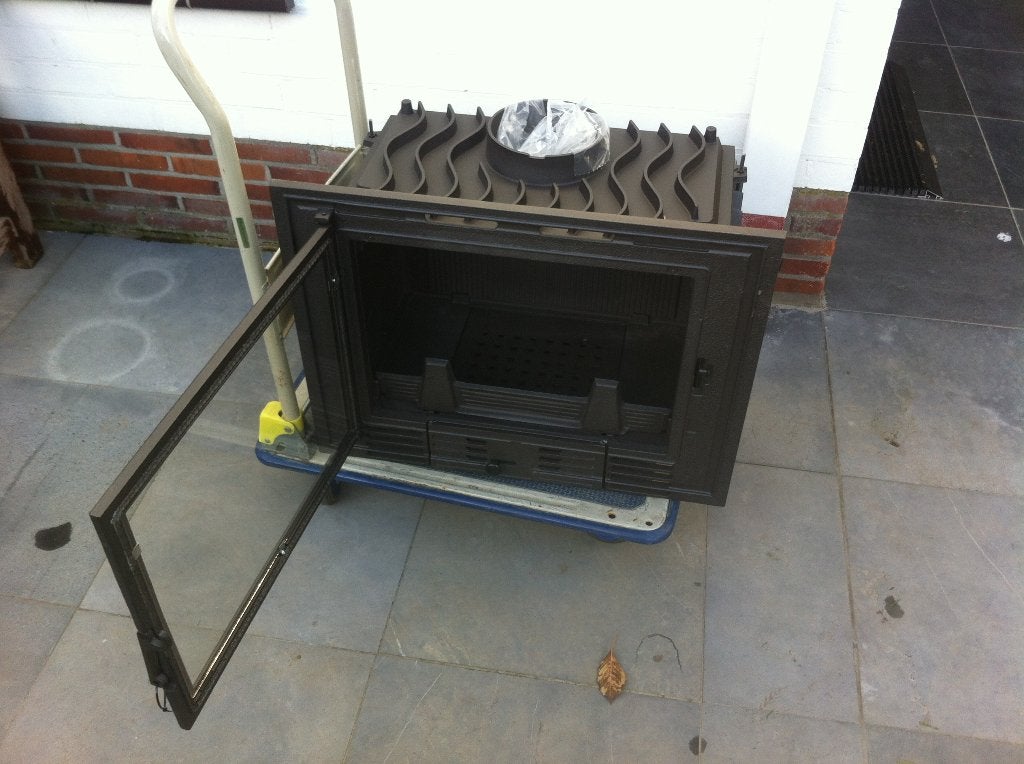 houtkachel / houtcasette / inbouwkachel 8kW, Huis en Inrichting, Ophalen, Gebruikt, Elektrisch, Houtkachel