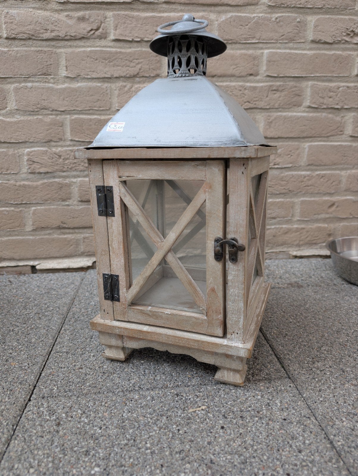 Tuinlantaarn - of interieur 40cm H, Ophalen, Hout