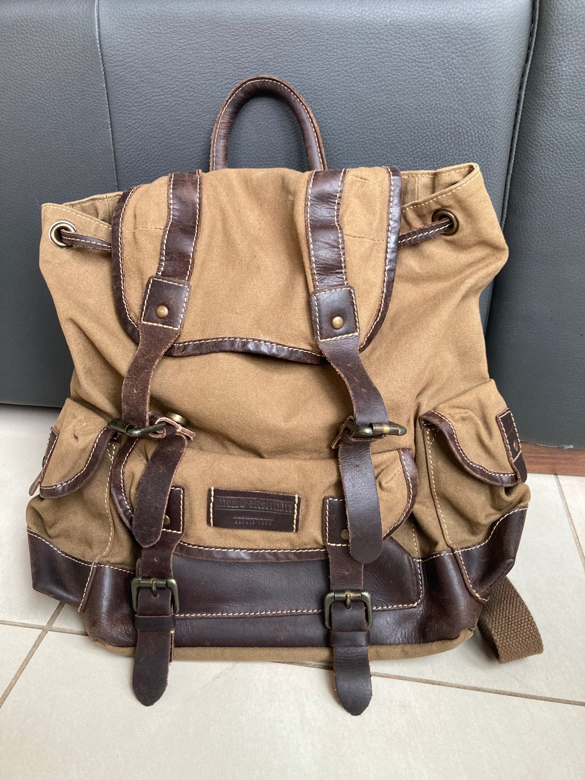 Retro rugzak Nature & découvertes, Handtassen en Accessoires, Tassen | Reistassen en Weekendtassen, Ophalen of Verzenden, Zo goed als nieuw