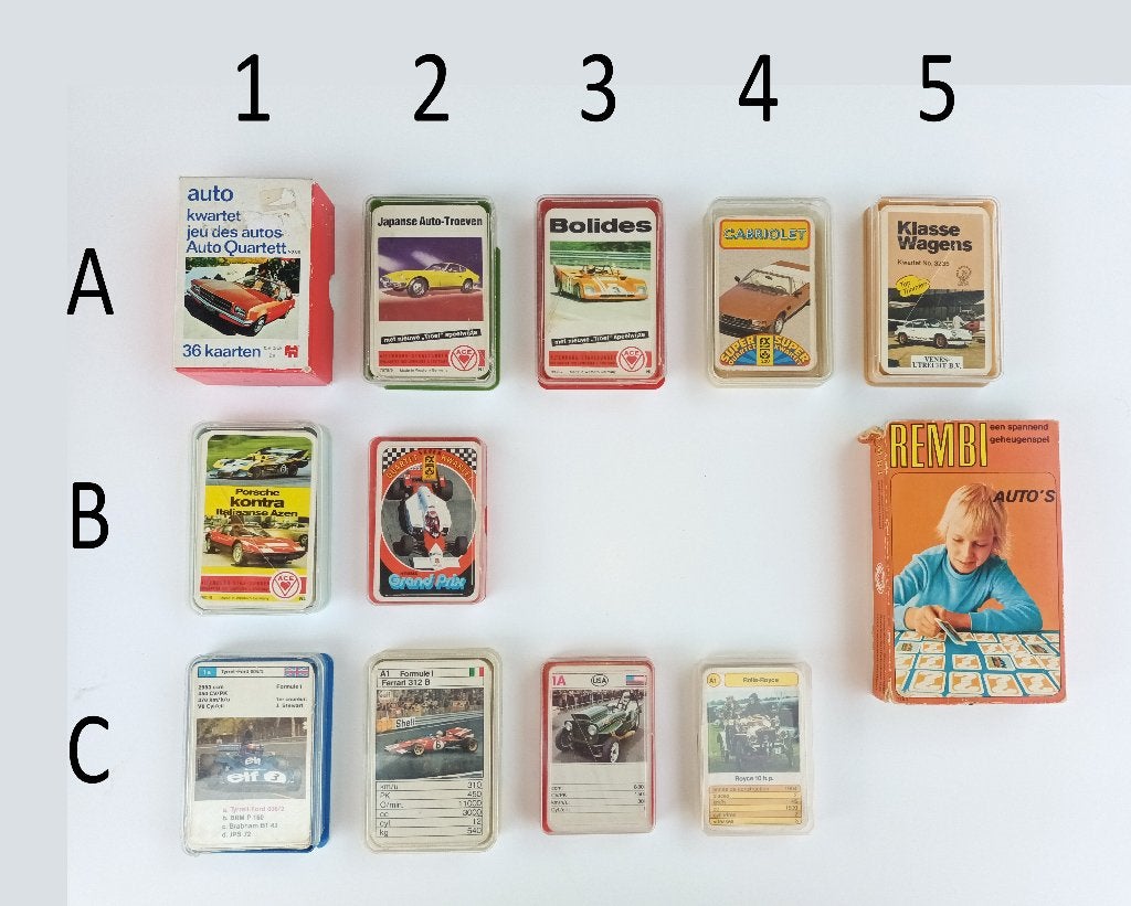 Kwartetspellen - Auto's & Racewagens, Ophalen of Verzenden, Gebruikt, Kwartet(ten)