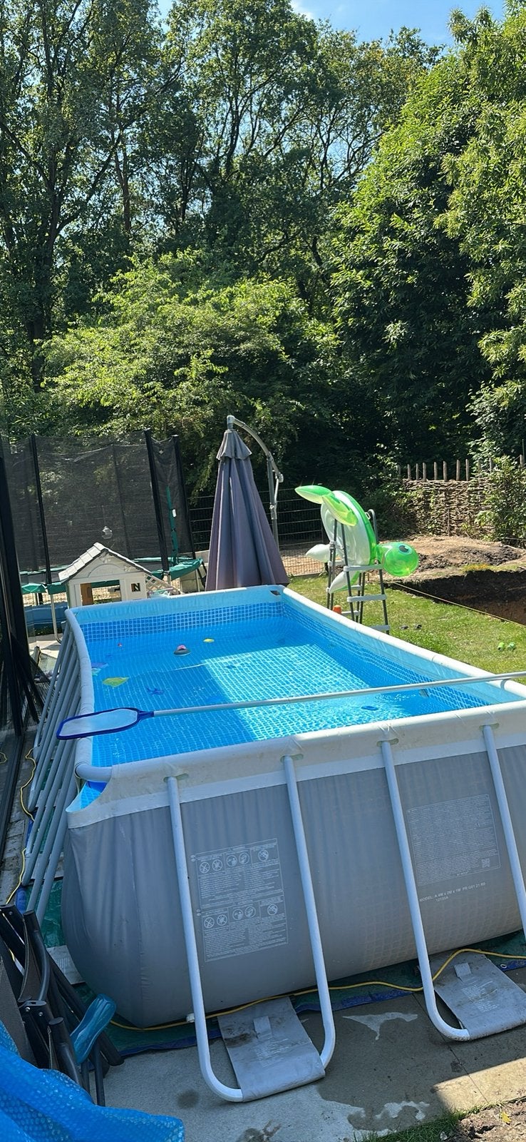 Intex Prism 4x2x1 + warmtepomp (aankoop: augustus 25), Ophalen, Zo goed als nieuw, Inbouwzwembad