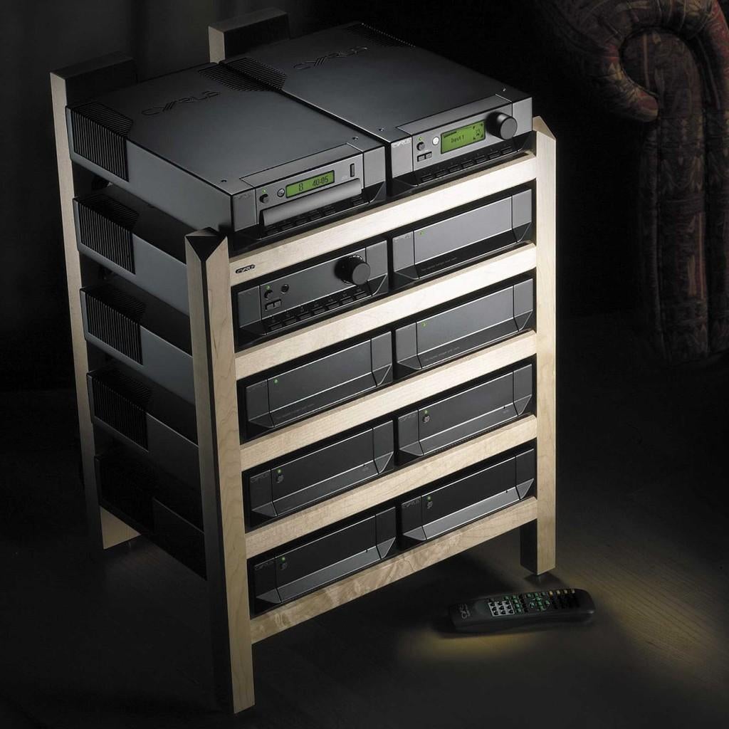 Meuble HIFI en bois massif X-harbour pour chaine Cyrus, Enlèvement, Utilisé, Autres marques, Composants en vrac