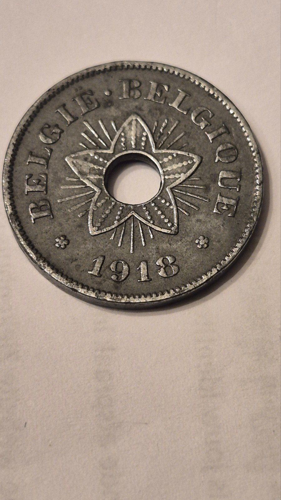50 centiem zink Duitse Bezetting Albert 2 van 1918 vl/fr, Postzegels en Munten, Munten | België, Ophalen of Verzenden, Overig