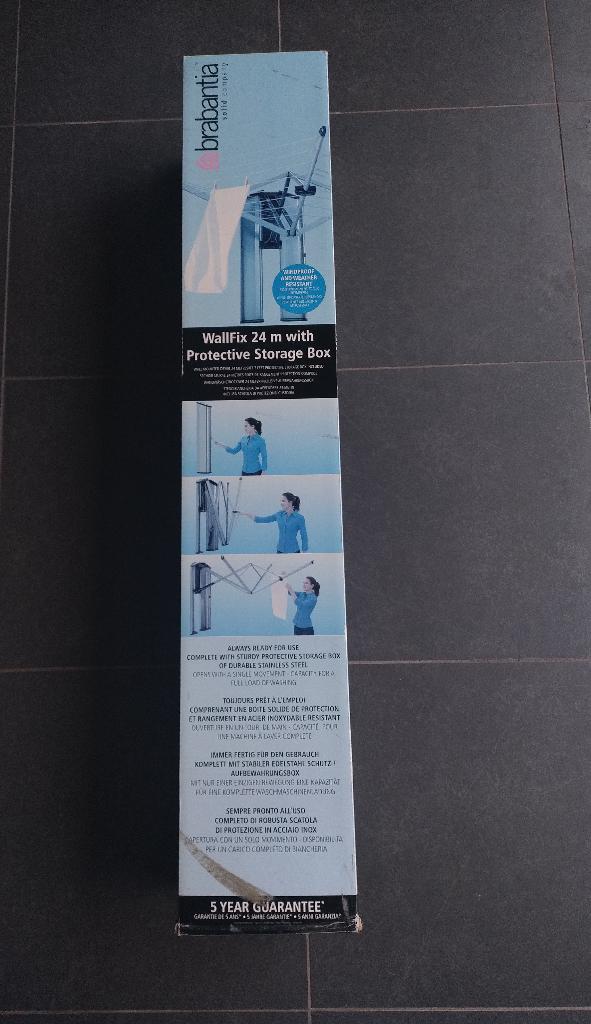 brabantia wallfix droogrek met opbergbox, Tuin en Terras, Ophalen, Nieuw