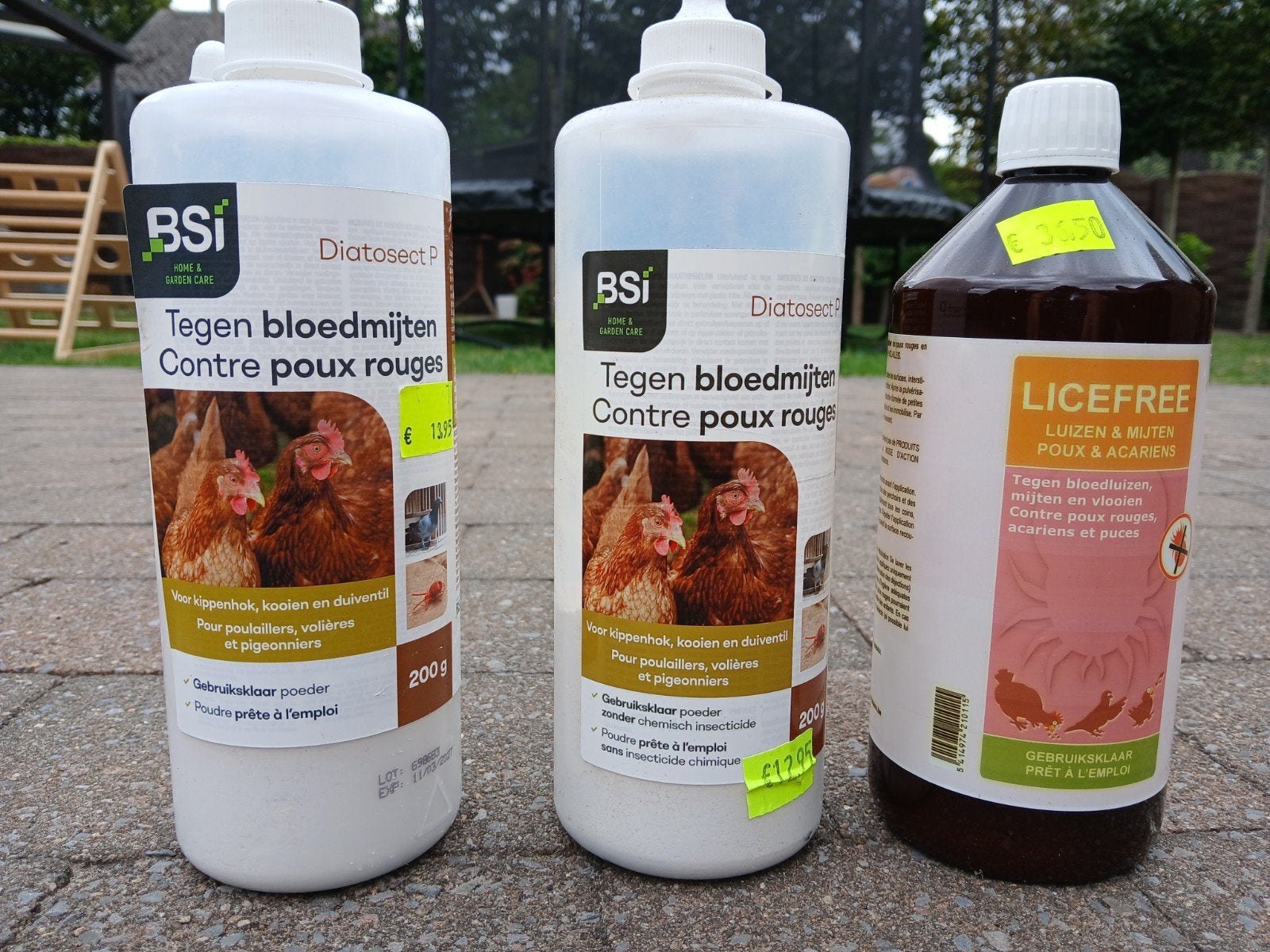 Product tegen bloedluizen, mijten en vlooien, Enlèvement
