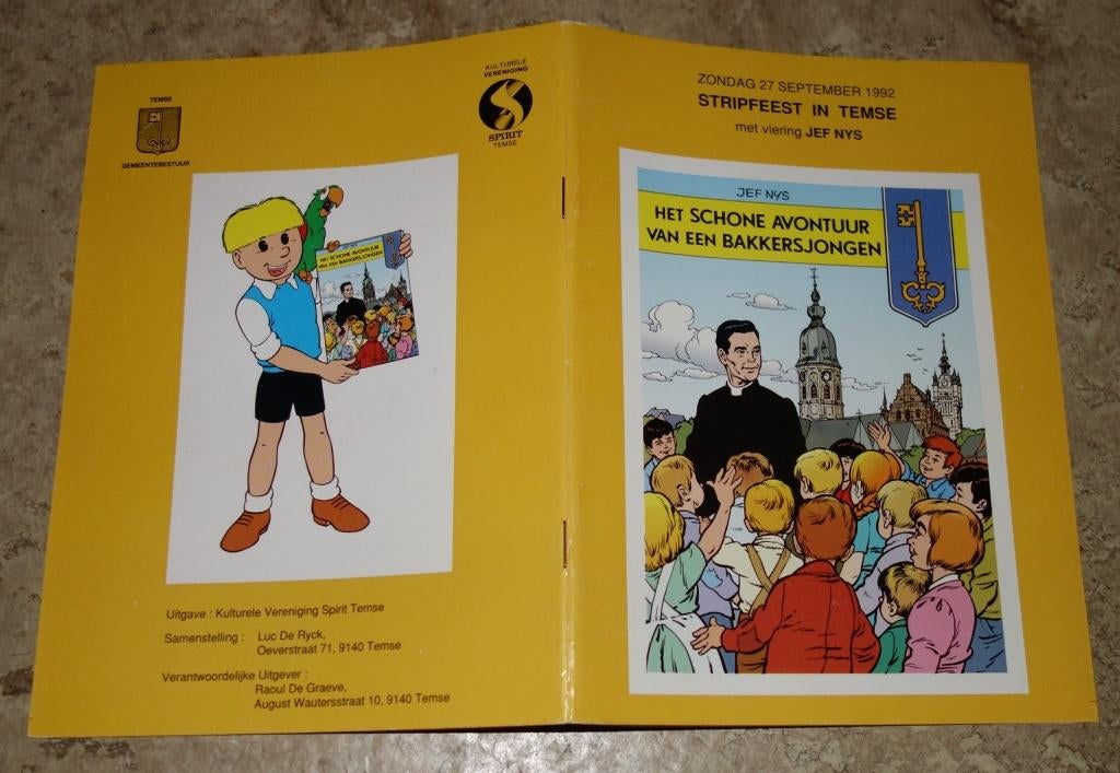 Programmaboekje Jef Nys - Genummerd en gesigneerd (1992), Enlèvement ou Envoi, Une BD, Jef Nys., Comme neuf