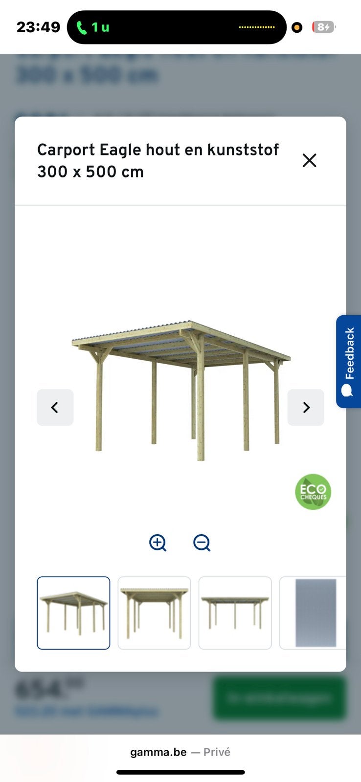 Carport eagle, Enlèvement, Comme neuf