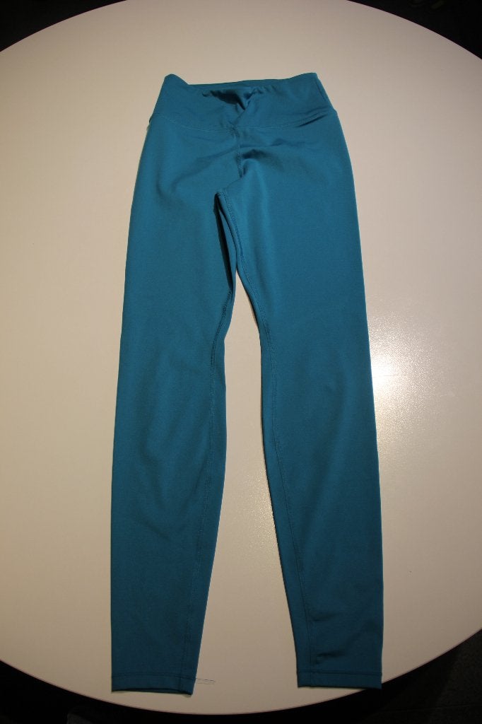 Sportlegging dames, Ophalen, Blauw, Hardlopen of Fietsen, Maat 34 (XS) of kleiner