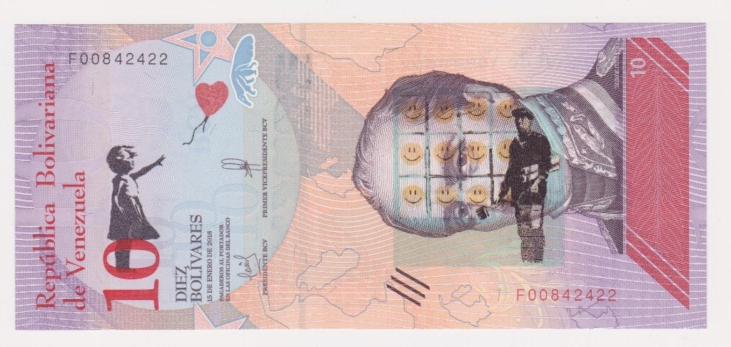 GERESERVEERD Bankbiljet Banksy met certificaat, Antiek en Kunst, Kunst | Litho's en Zeefdrukken, Portret en Figuren, Gelimiteerde oplage
