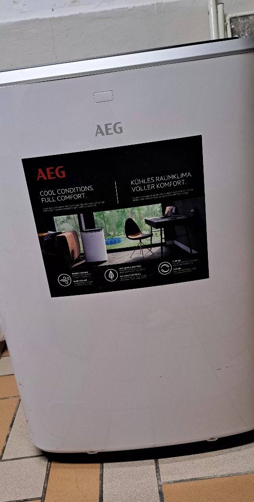 AEG mobiele airco, Elektronische apparatuur, Airco's, Ophalen, Timer, 3 snelheden of meer, Zo goed als nieuw