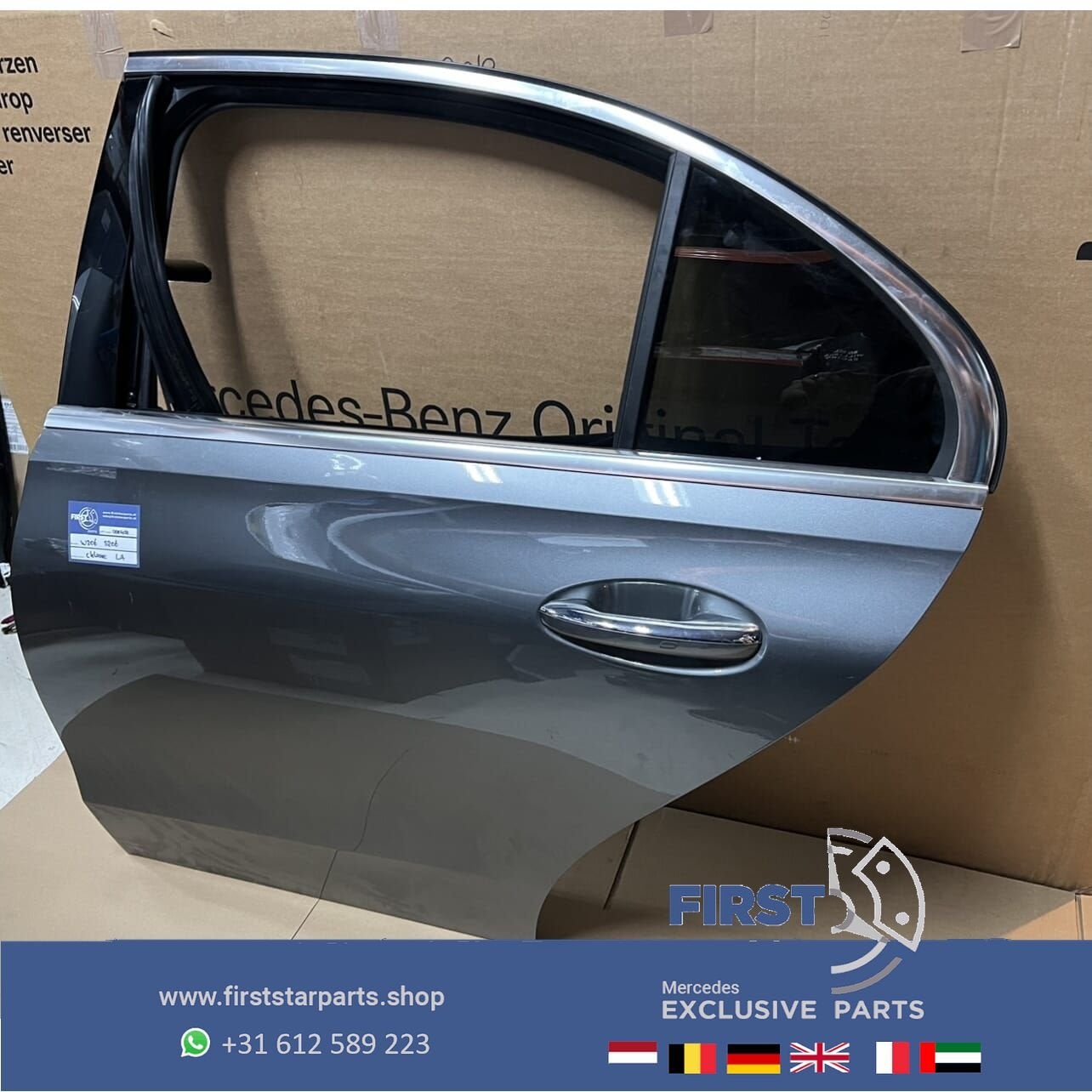 W206 LIMOUSINE C KLASSE DEUR PORTIER GRIJS COMPLEET LINKSACH, Auto-onderdelen, Gebruikt, -, Deur, Ophalen of Verzenden